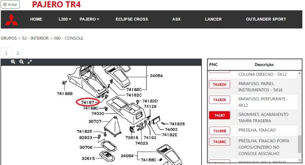 10pçs Presilha Grampo Console Pajero Tr4 Ms480012 - Image 2