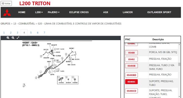 Presilha Linha Combustível L200 Triton Mn135381 - Image 2