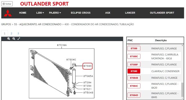 Abraçadeira Condensador Ar Outlander Sport 7812a130 - Image 4