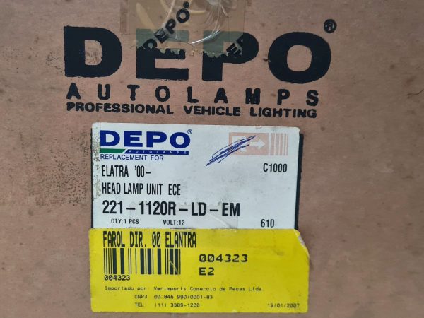 Farol Hyundai Elantra 00 Ld 2211120r Depo - Image 2