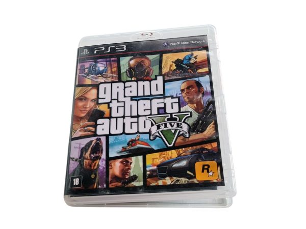 Case Do Game Grand Theft Auto V Five Ps3 - Capa E Manual (Usado)