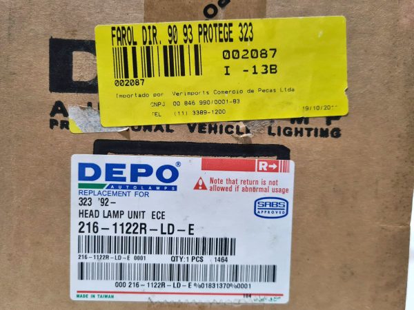 Farol Mazda Protege 323 90/93 Ld Depo 2161122r - Image 2