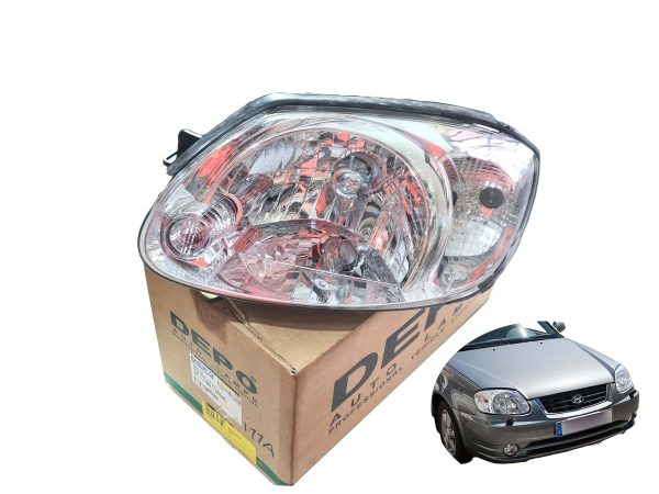 Farol Hyundai Accent Verna Lc/lc2 Depo 2211130l Le Acrilico