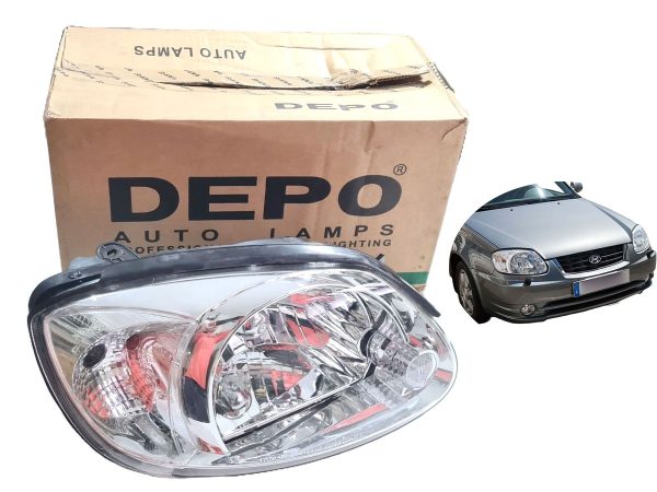 Farol Hyundai Accent Verna Lc/lc2 Depo 2211130r Ld Acrilico