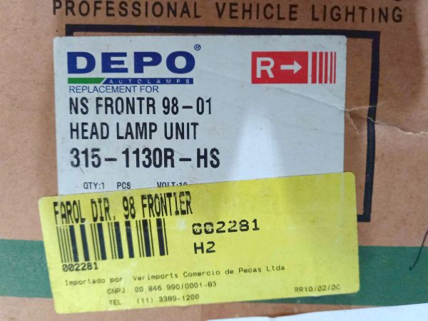 Farol Nissan Frontier 98/01 Ld Acrílico Depo 315-1130r - Image 2