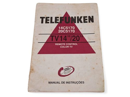 Manual Instrução Telefunken Tv 14 / 20 Color 14c5170 20c5170 (Usado)