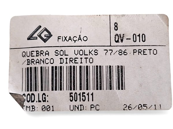 Quebra-Sol Volks 77/89 Ld Branco Com Preto Qv-010 - Imagem 7