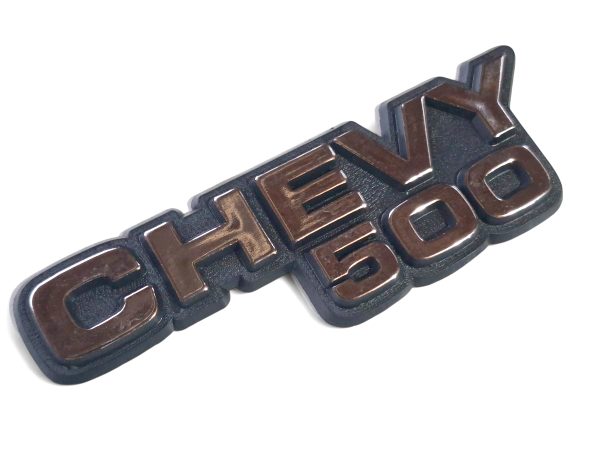 Emblema Chevy 500 83/95 Preto/cromo 00117b - Imagem 2
