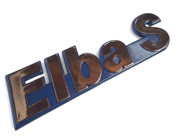 Emblema Elba S 87/93 Azul/cromo 00520a - Imagem 2