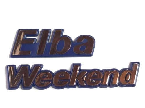Emblema Elba Weekend 91/96 Azul/cromo 00544a