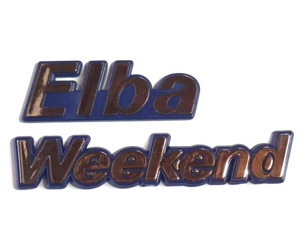 Emblema Elba Weekend 91/96 Azul/cromo 00544a