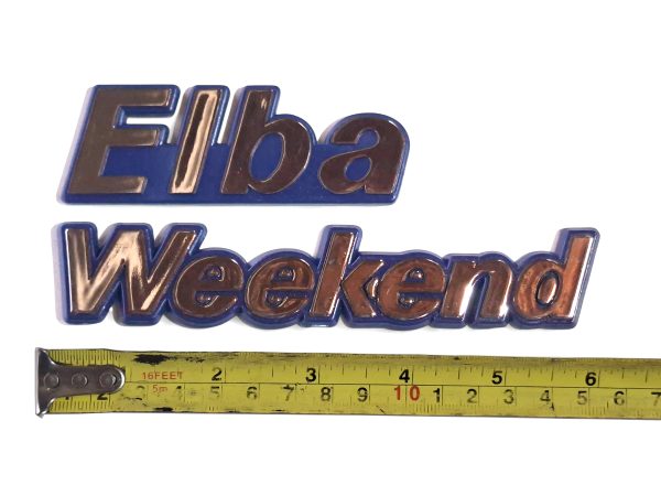 Emblema Elba Weekend 91/96 Azul/cromo 00544a - Imagem 5