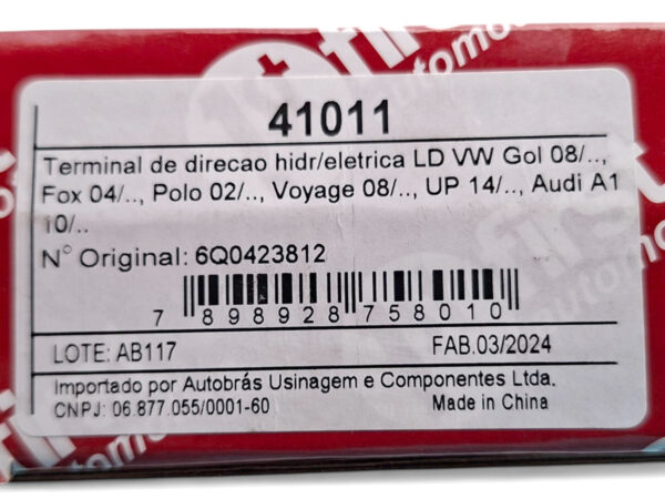Terminal Direção Ld Gol Fox Polo Voyage Up Audi First 41011 - Imagem 2