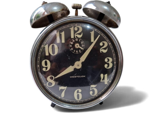 Relógio Despertador Westclox Preto Analogico