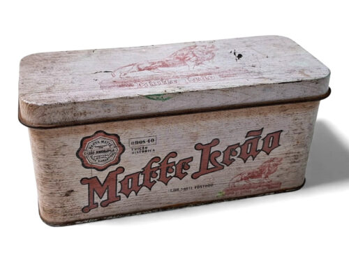 Antiga Lata De Chá Matte Leão Matte Leão