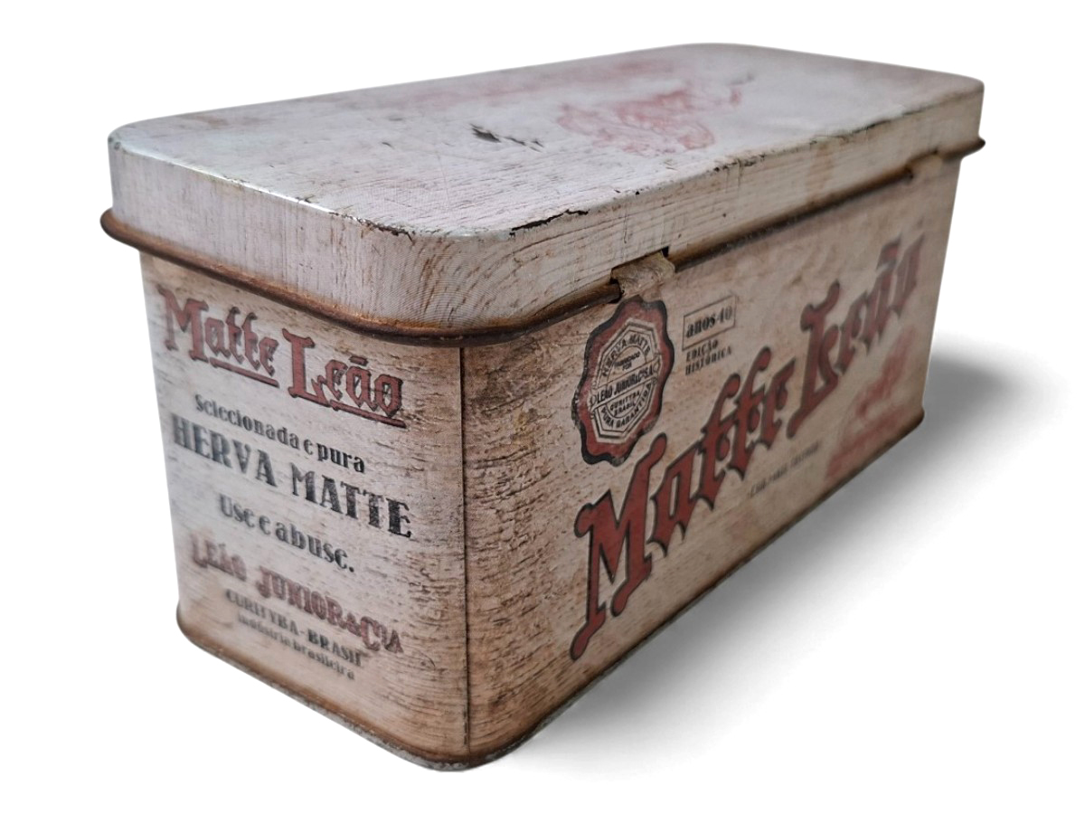 Antiga Lata De Chá Matte Leão Matte Leão - Imagem 2