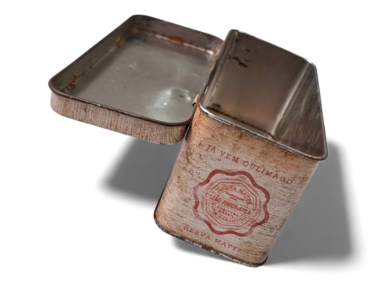 Antiga Lata De Chá Matte Leão Matte Leão - Imagem 5