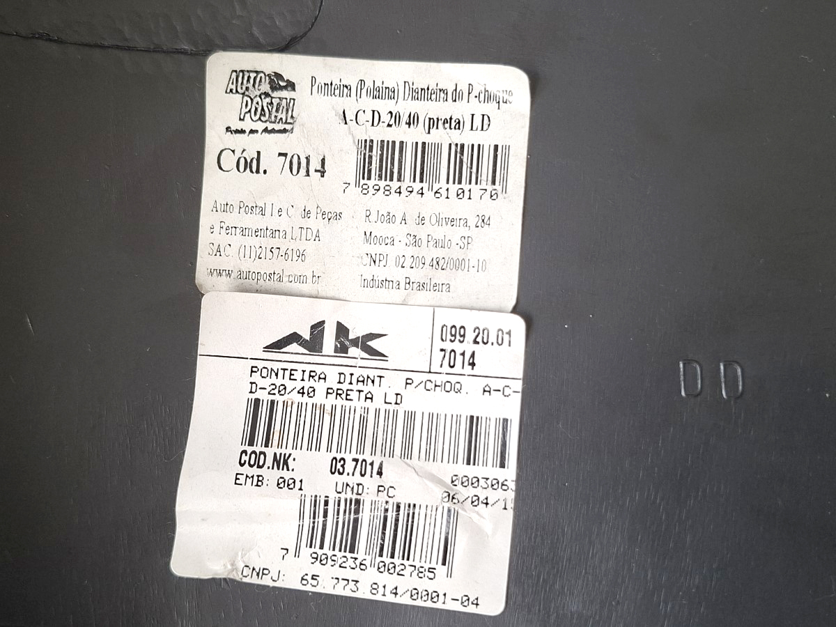 Polaina Ponteira Para-choque D20 D/ld 85/90 7014 Preto - Imagem 3