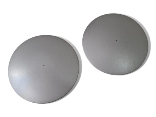 Par Calota Centro Roda Monza Sle 82/90 S/ Logo G843 Grampola Cinza