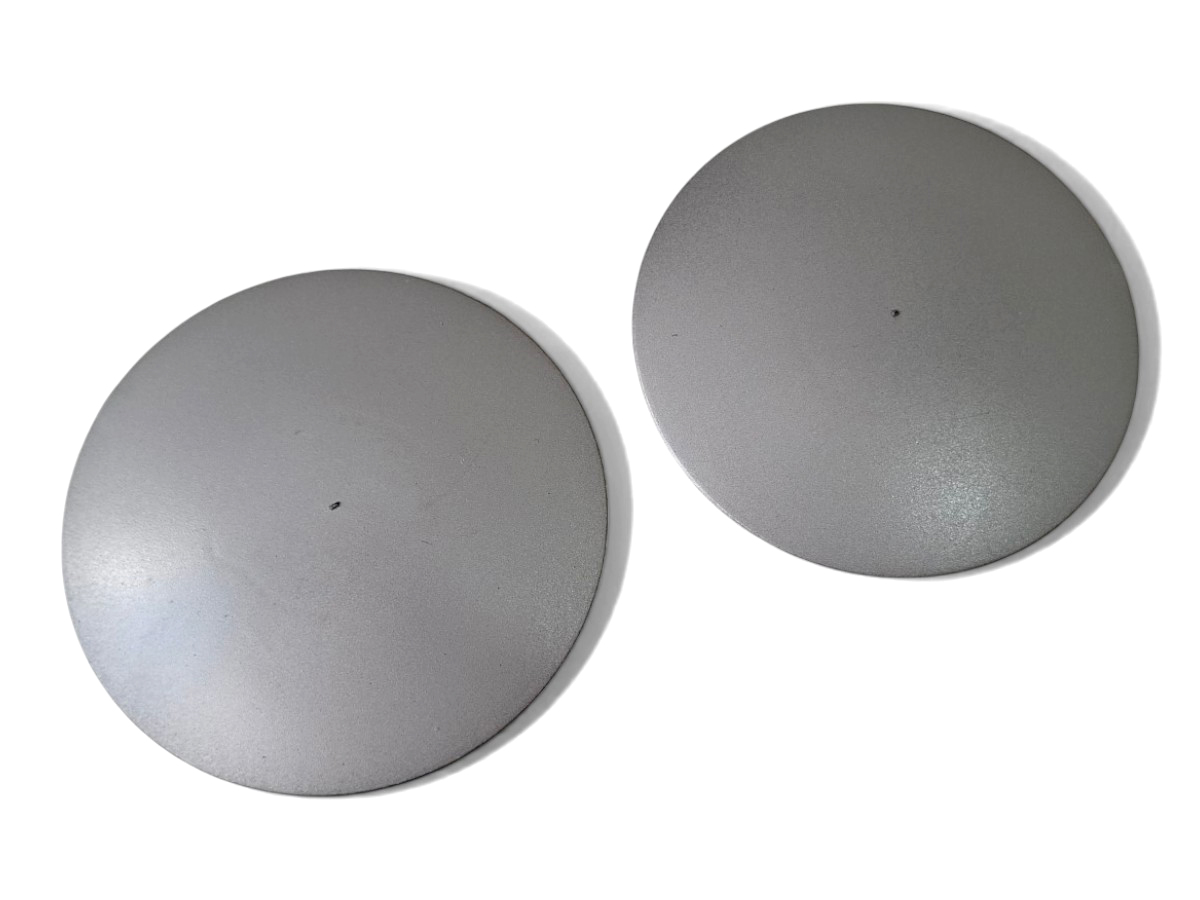 Par Calota Centro Roda Monza Sle 82/90 S/ Logo G843 Grampola Cinza