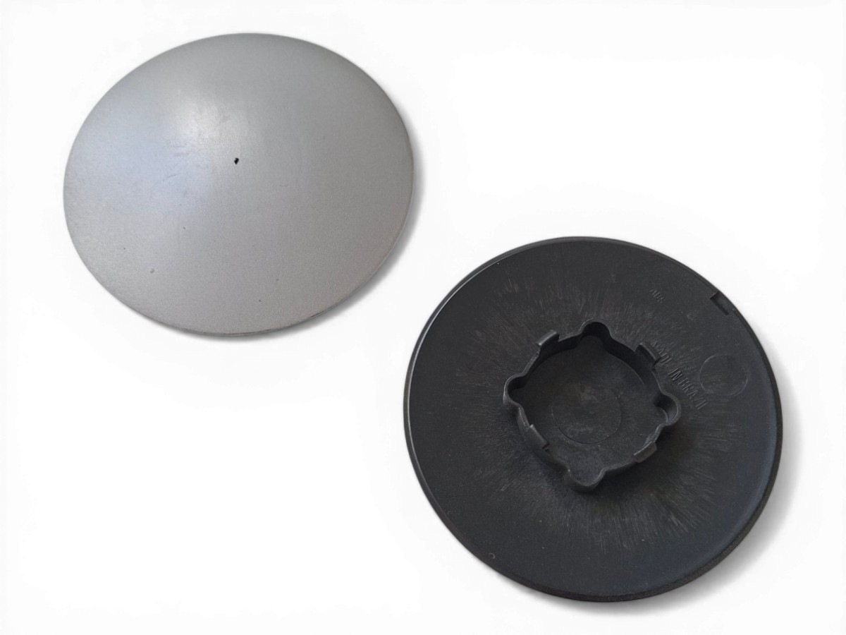 Par Calota Centro Roda Monza Sle 82/90 S/ Logo G843 Grampola Cinza - Imagem 4