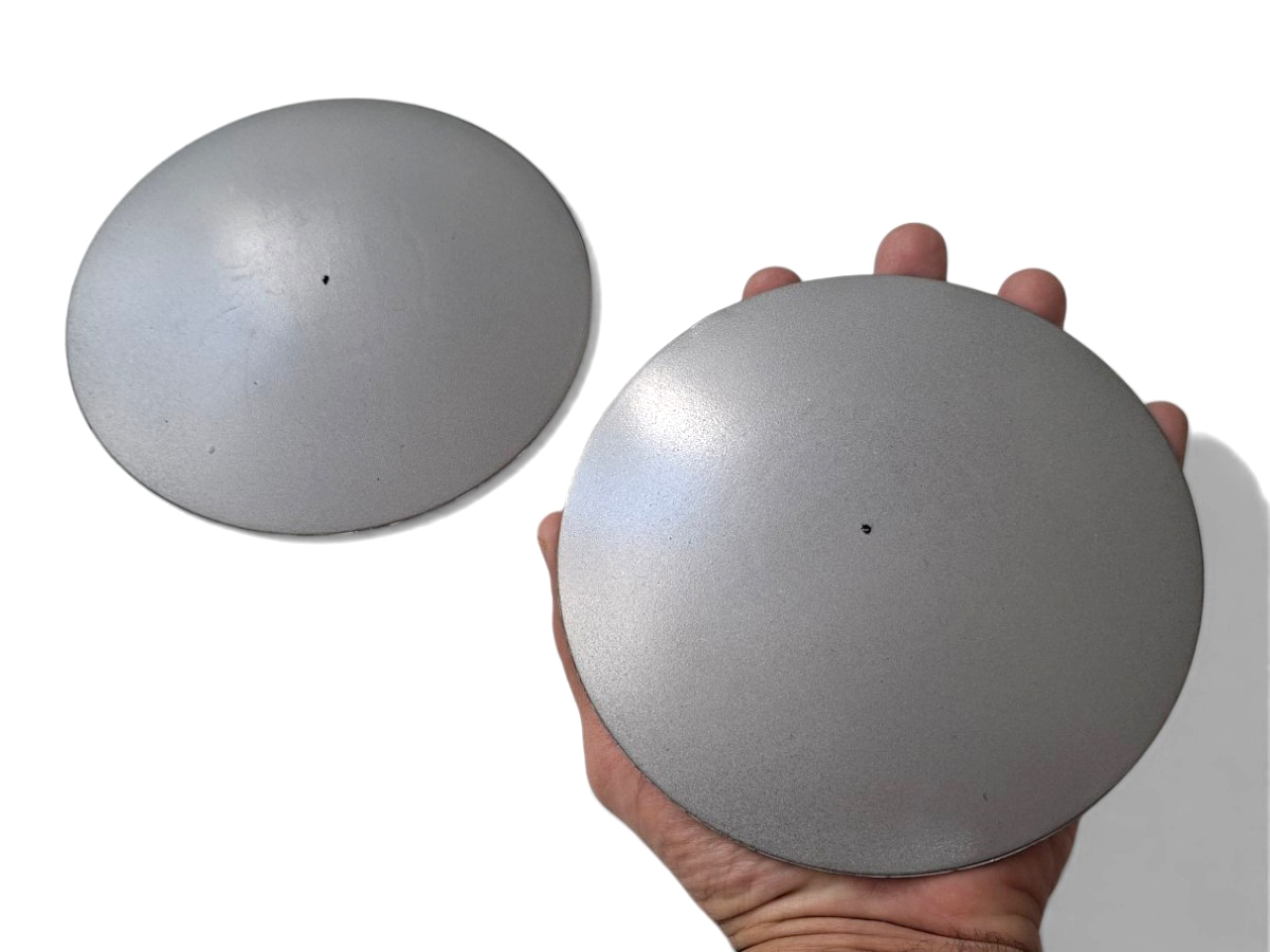 Par Calota Centro Roda Monza Sle 82/90 S/ Logo G843 Grampola Cinza - Imagem 5