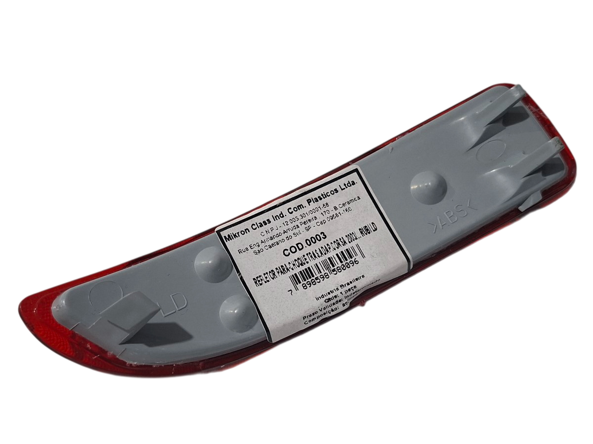 Refletor Para-choque Corsa 03/06 T/ld Mikron 0003 Vermelho - Imagem 4